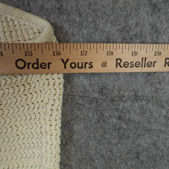 Reformation Top Womens Extra Large Suzanne Cotton Knit Tank Halter Crochet Cream - Picture 5 of 10